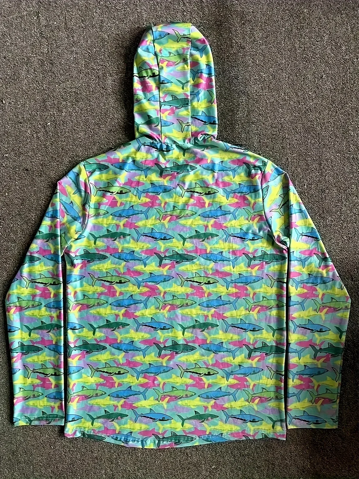 2026 Summer New Style Men's Long-Sleeved Hooded Jacket with 3D Color Pattern Printing Lightweight Breathable and Comfortable
