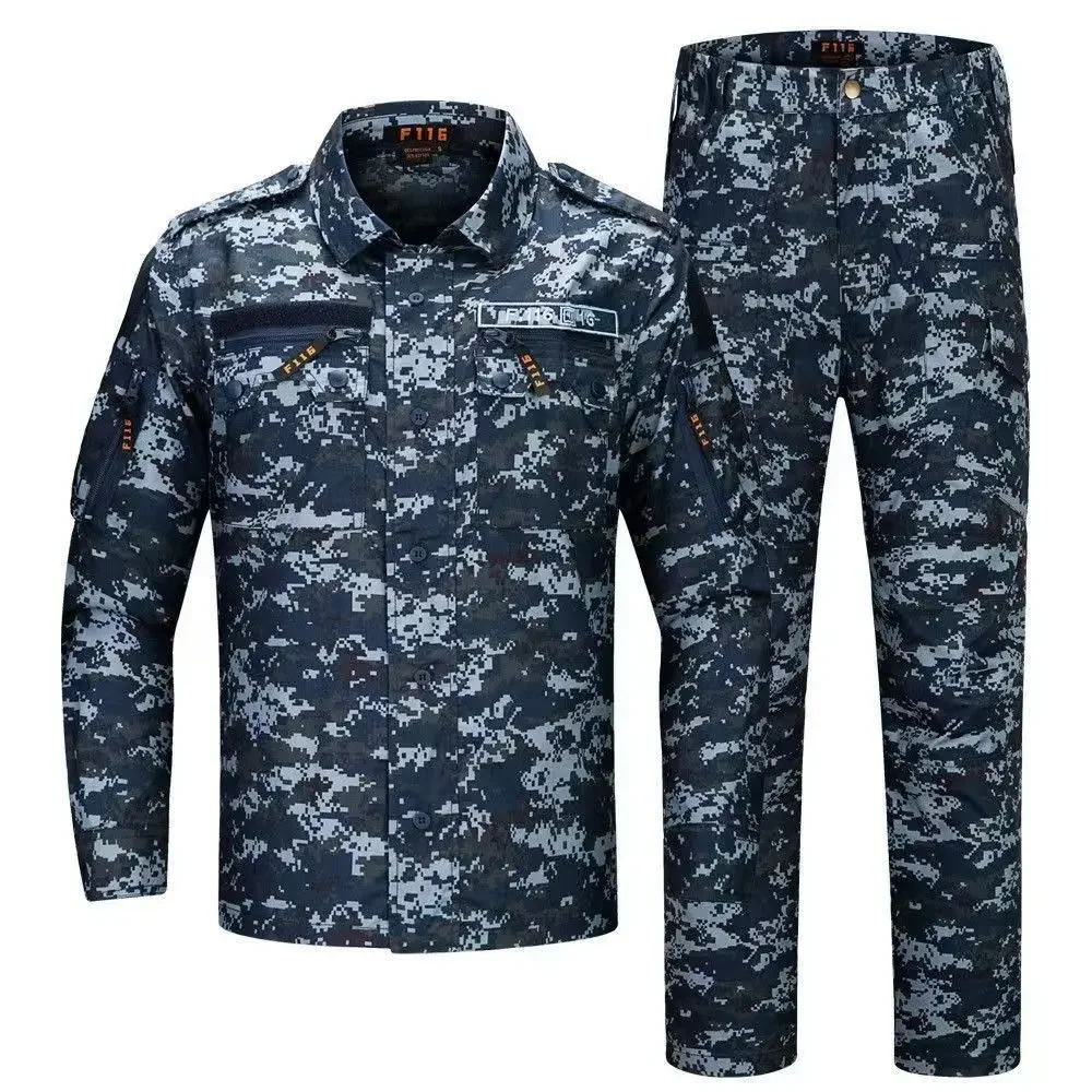 TopFight Size S-3XL Mens Women Outdoor Green Camouflage Field Suit Long Sleeve Keep Warm 2Pcs Tactical Clothing
