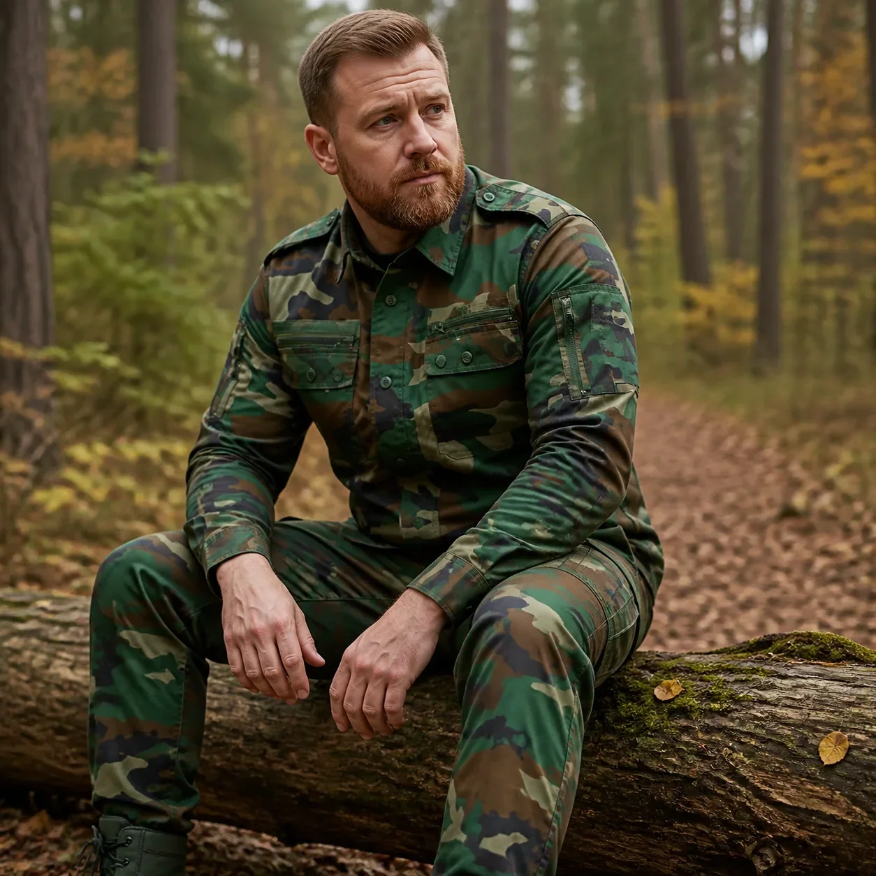 TopFight Size S-3XL Mens Women Outdoor Green Camouflage Field Suit Long Sleeve Keep Warm 2Pcs Tactical Clothing