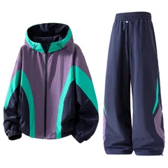 New two-piece men's spring-autumn jacket set. Men's and women's trendy brand loose quick-drying waterproof sports outfit