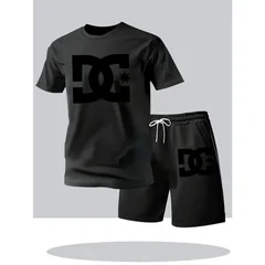 Summer Men's Casual Clothing Set Breathable Oversize T-Shirt Shorts 2-Piece Sportswear Short Sleeve Comfortable Suit for Men