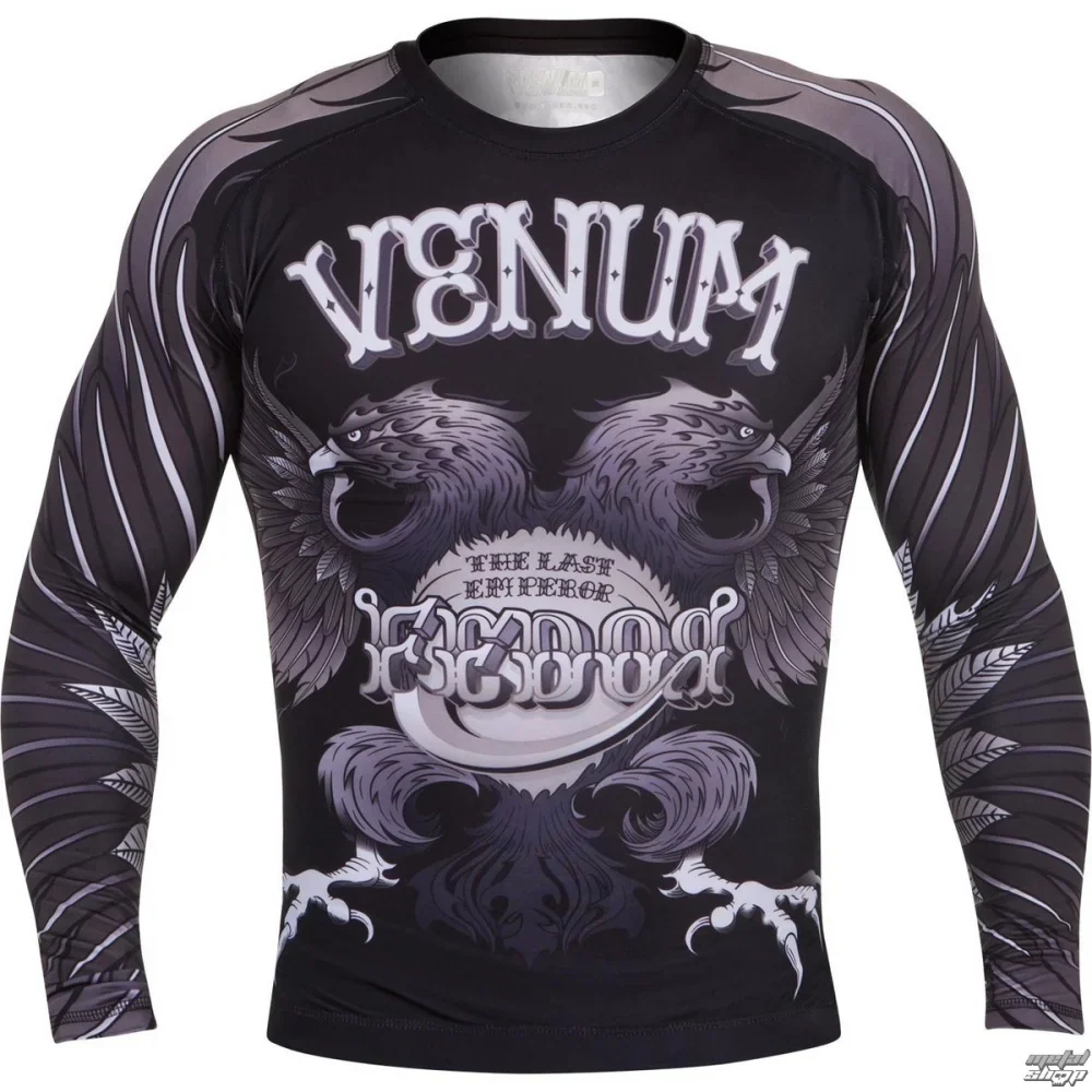 Dragon Pattern Long Sleeve Compression Shirt for Fitness Training MMA BJJ Workout Anti-slip Quick Dry