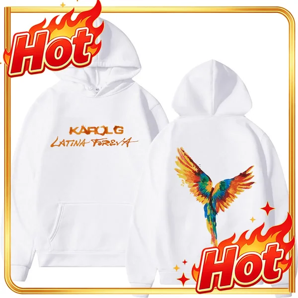 Karol G Viajando Por El Mundo Tropitour 2026 Graphics Hoodie Men Women Fashion Winter Casual Loose Aesthetic Trend Sweatshirts