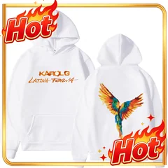 Karol G Viajando Por El Mundo Tropitour 2026 Graphics Hoodie Men Women Fashion Winter Casual Loose Aesthetic Trend Sweatshirts