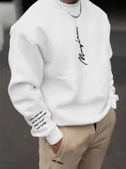 Autumn and winter men's round-neck sweater with letter printing warm comfortable casual fashionable street wear
