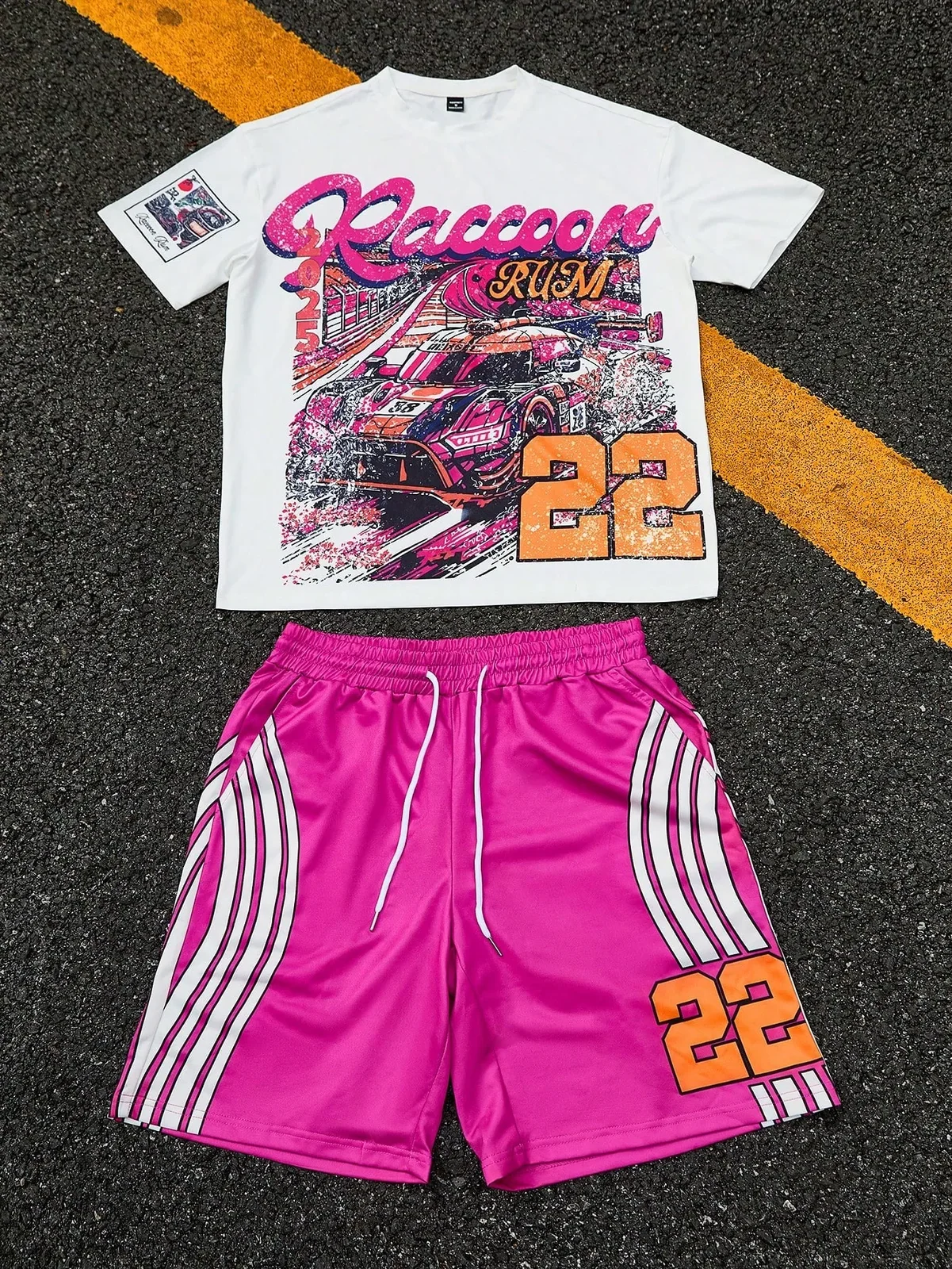 2026 Summer New Men's Short-Sleeved Shorts Set with 3D Digital Printing - Street Casual Fashion Soft Comfortable Breathable
