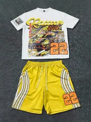 2026 Summer New Men's Short-Sleeved Shorts Set with 3D Digital Printing - Street Casual Fashion Soft Comfortable Breathable