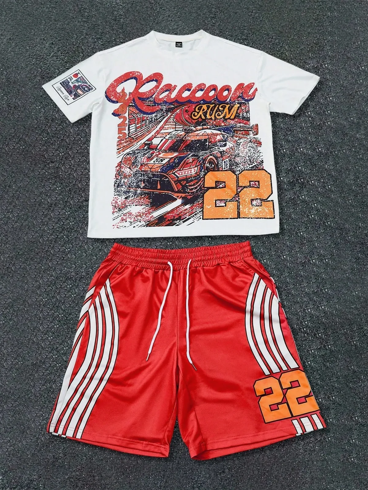 2026 Summer New Men's Short-Sleeved Shorts Set with 3D Digital Printing - Street Casual Fashion Soft Comfortable Breathable