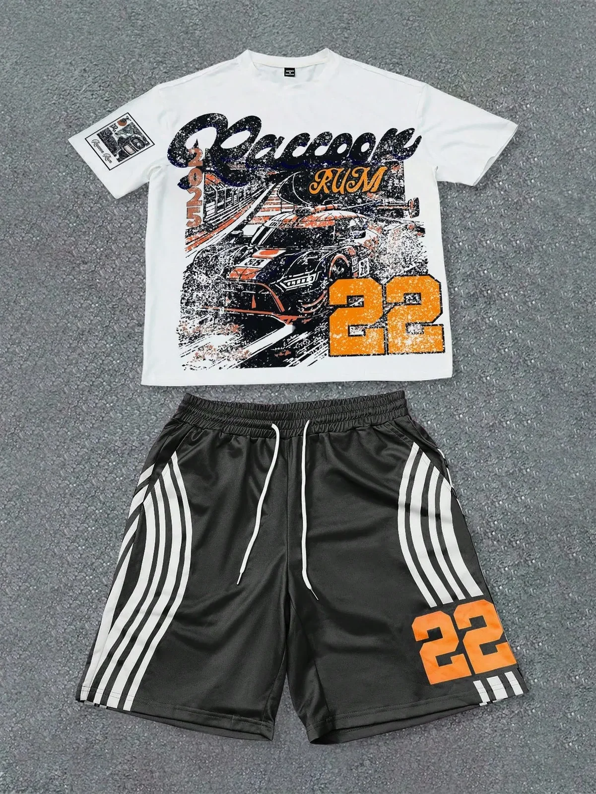2026 Summer New Men's Short-Sleeved Shorts Set with 3D Digital Printing - Street Casual Fashion Soft Comfortable Breathable