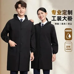 Men Women Factory Workshop Mechanical Clothing Long Robe Work Clothes Waterproof Anti-static Welder Clothes Coat Custom LOGO