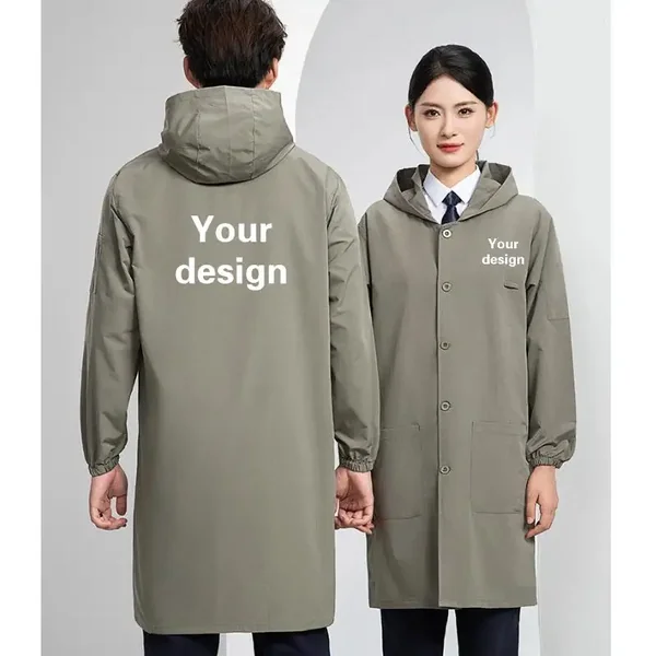 Men Women Factory Workshop Mechanical Clothing Long Robe Work Clothes Waterproof Anti-static Welder Clothes Coat Custom LOGO