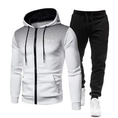 Mens Tracksuits Men's Clothing Men Sets Hoodie Set Zipper Sweatshirt Casual Sport Sweatpants Man Sweat Suit Set Running