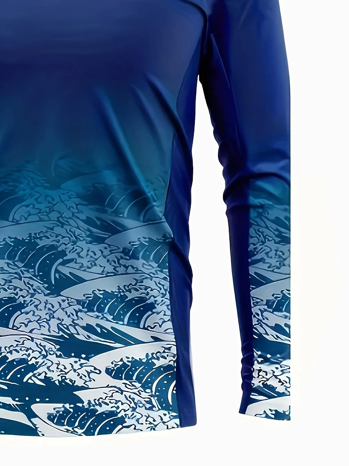 2026 Summer New Style Men's Long-Sleeved Shirt with 3D Gradient Printed Design for Sporty and Comfortable Leisure Wear