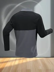 Chunqiu Adult Men's Half-Roll Casual Long Sleeve Coat