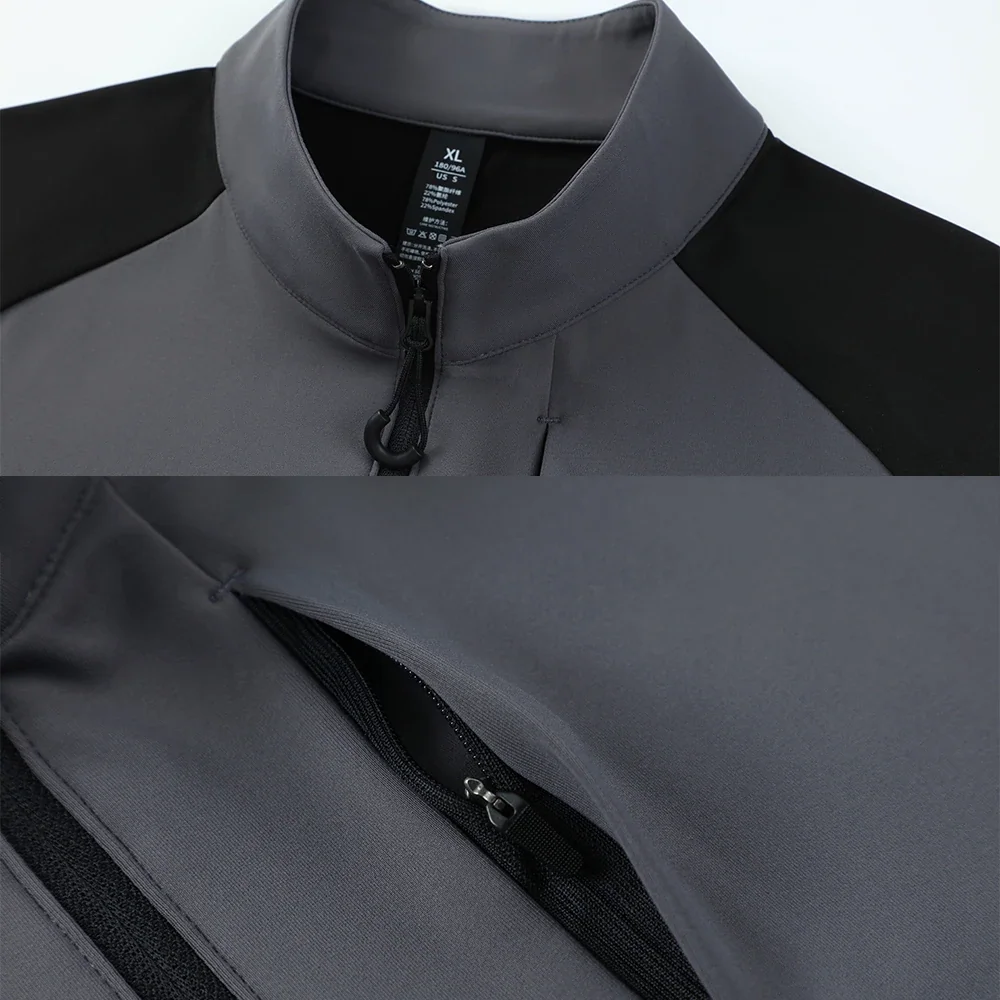 Chunqiu Adult Men's Half-Roll Casual Long Sleeve Coat