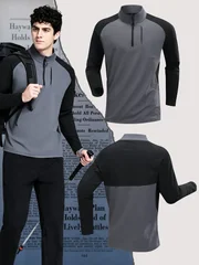 Chunqiu Adult Men's Half-Roll Casual Long Sleeve Coat