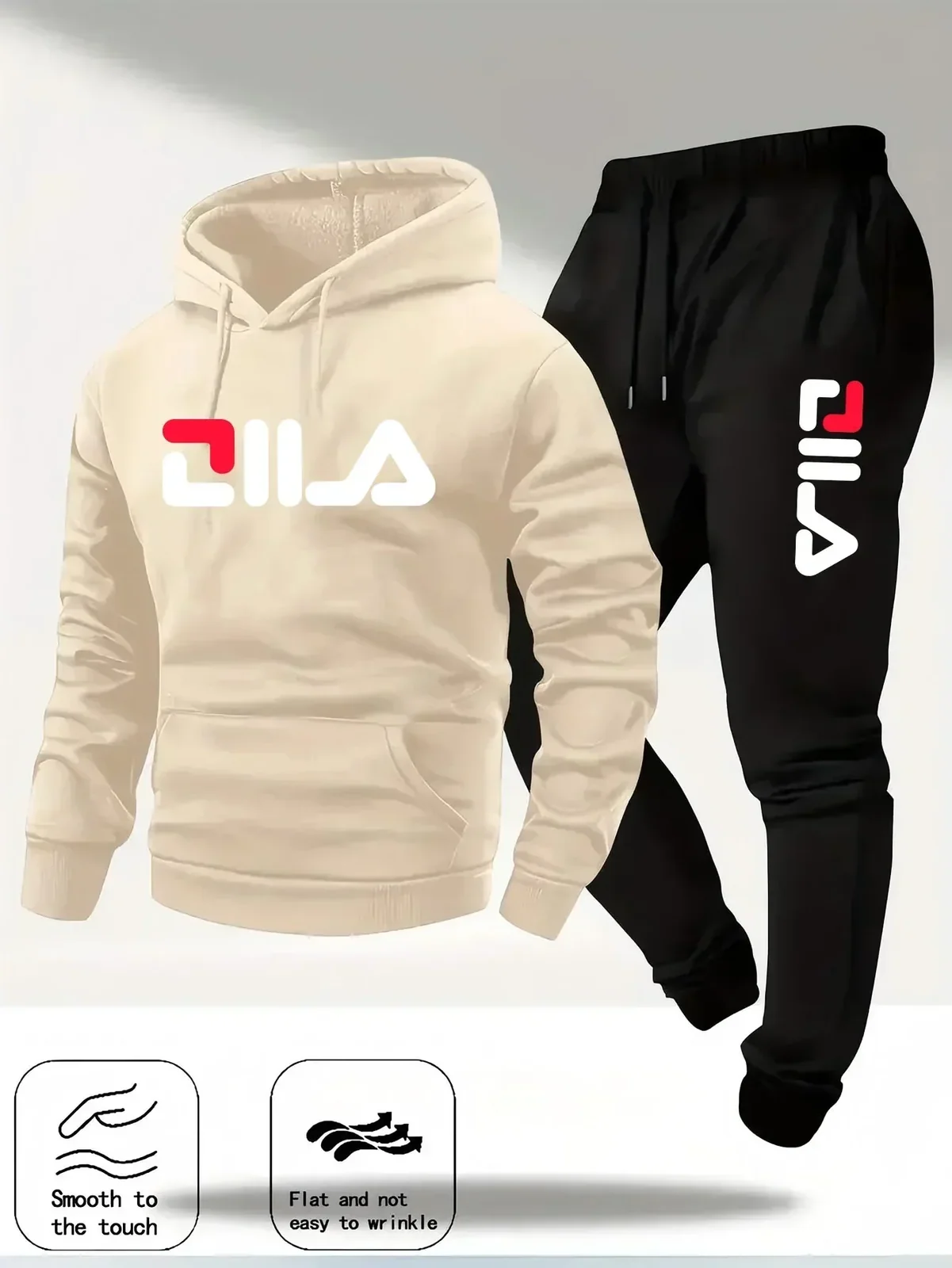 2026 Spring and Autumn Men's Casual Suit Hooded Sweatshirt and Sweatpants 2-in-1 Comfortable Suit Suitable for Both Men and Wome