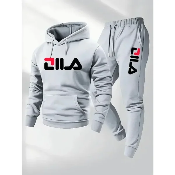 2026 Spring and Autumn Men's Casual Suit Hooded Sweatshirt and Sweatpants 2-in-1 Comfortable Suit Suitable for Both Men and Wome