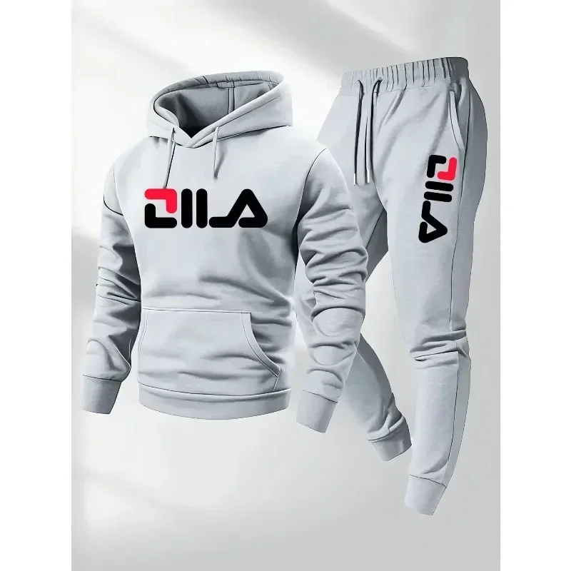 2026 Spring and Autumn Men's Casual Suit Hooded Sweatshirt and Sweatpants 2-in-1 Comfortable Suit Suitable for Both Men and Wome