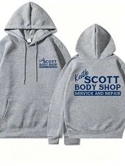 New European And American Fashion Comfortable Keith Scott Body Shop TV Program Letter Printed Hoodie