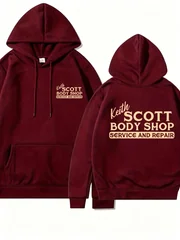 New European And American Fashion Comfortable Keith Scott Body Shop TV Program Letter Printed Hoodie