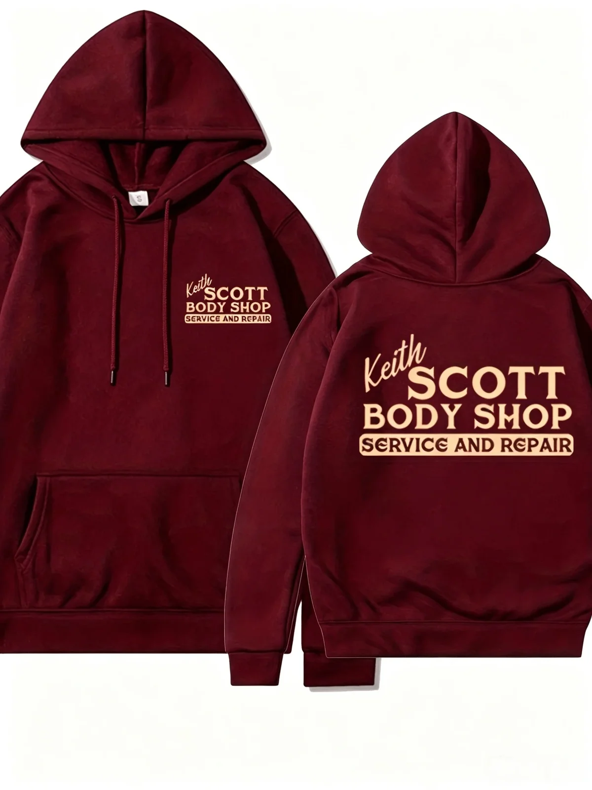 New European And American Fashion Comfortable Keith Scott Body Shop TV Program Letter Printed Hoodie