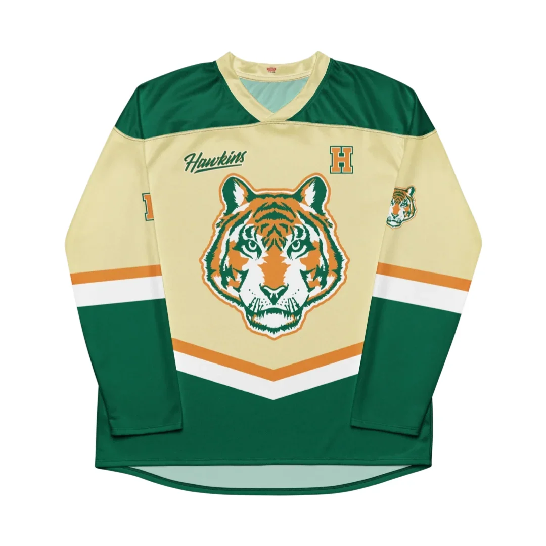 Hawkins High School No.8 Hockey Jersey Men's Long-Sleeved Top Summer Outdoor Casual Training Exercise Breathable Quick-drying