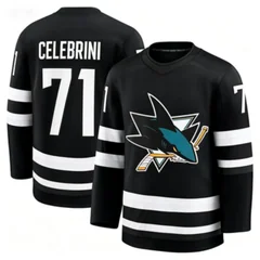 Professional Ice Hockey Jersey No.71 Long-sleeve Game Training Uniform Breathable Comfortable Sports Shirt Unisex