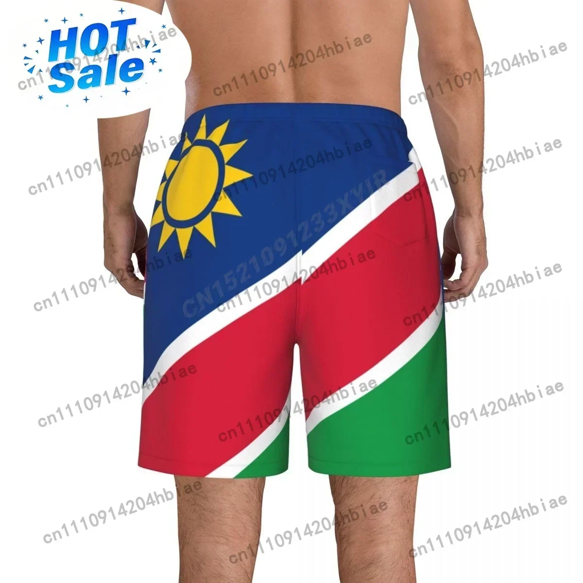 Summer Men's Namibia Flag Beach Pants Shorts Surfing M-2XL Polyester Swimwear Running