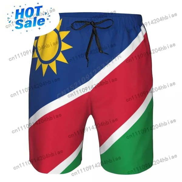 Summer Men's Namibia Flag Beach Pants Shorts Surfing M-2XL Polyester Swimwear Running