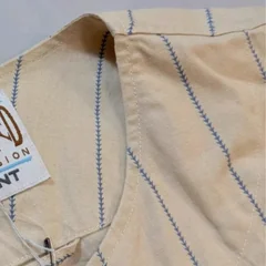 Embroidered Large Letter Saint Short Sleeve Vertical Stripe V-neck Size 42 Baseball Jersey Men Street Single Breasted Cardigan