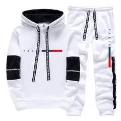 Men's Set/Hoodie/Pants Paris Fashion Autumn Winter Casual Sports Hooded Pullover & Sweatpants Outdoor Street Comfort Sportswear