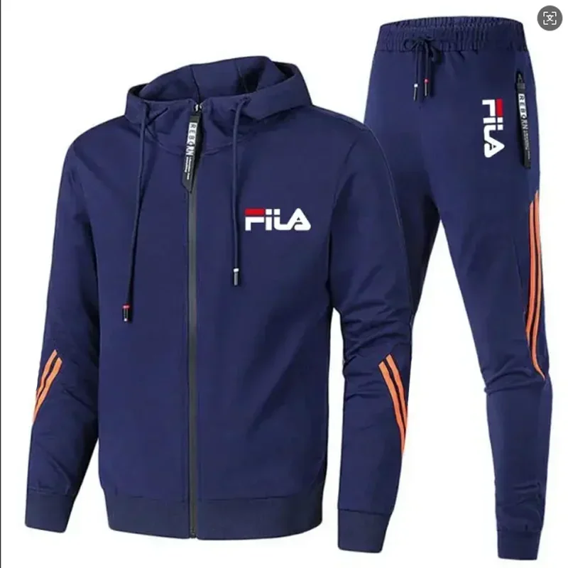 Men's 2026 Fashion Leisure Outdoor Zipper Jacket And Sports Pants Jogging Set Fitness Two-Piece Set for Spring And Autumn