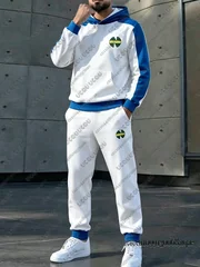 Anime Nankatsu Captain Tsubasa Tracksuit Sets For Men Hoodies+Long Pants Oversized Sweatshirt Autumn Winter Sets Man Suits