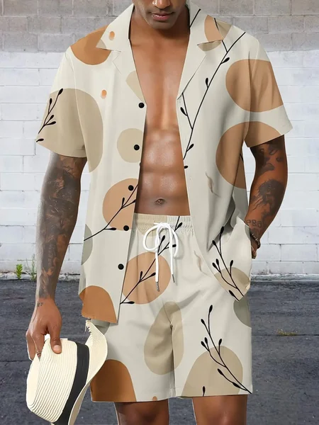 Men's Shirt Sets 2026 Spring/Summer Tracksuit men jogging set sweat suit men's chandals men's Tracksuit set 3D Printed Graphic