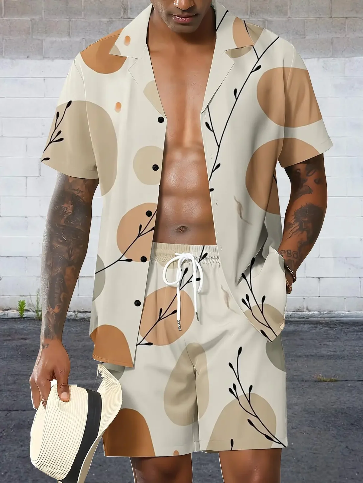 Men's Shirt Sets 2026 Spring/Summer Tracksuit men jogging set sweat suit men's chandals men's Tracksuit set 3D Printed Graphic