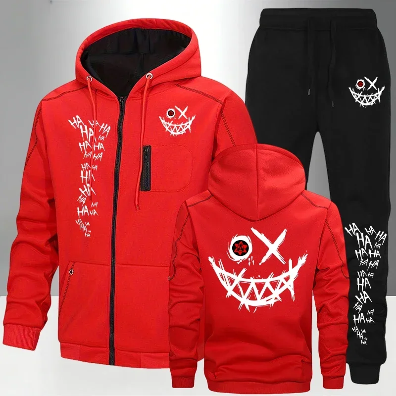 2026 Fashion Tracksuit Zipper Hooded Coat & Sweatpants Autumn Winter Daily Casual Sports Jogging Sportswear Men's Set/Coat/Pants
