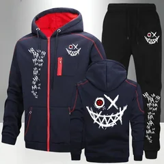 2026 Fashion Tracksuit Zipper Hooded Coat & Sweatpants Autumn Winter Daily Casual Sports Jogging Sportswear Men's Set/Coat/Pants
