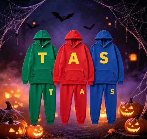 2026 Alvin & Chipmunks Style Sweatshirt Set For Women Men,Cartoon Drop Shoulder Pullover Tops+Pants Matching Outfits Casual