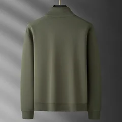 High-End Fashion Autumn and Winter Men's Suits, Luxurious Stand-Up Collar Solid Color Men's Jackets, Sports Casual Men's Sportswear