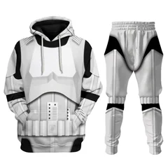 Winter Men's Sweatshirt Set Rider-Print Hooded Set Cosplay Men's Sweatshirt And Sweatpants Fashionable Two-Piece Set