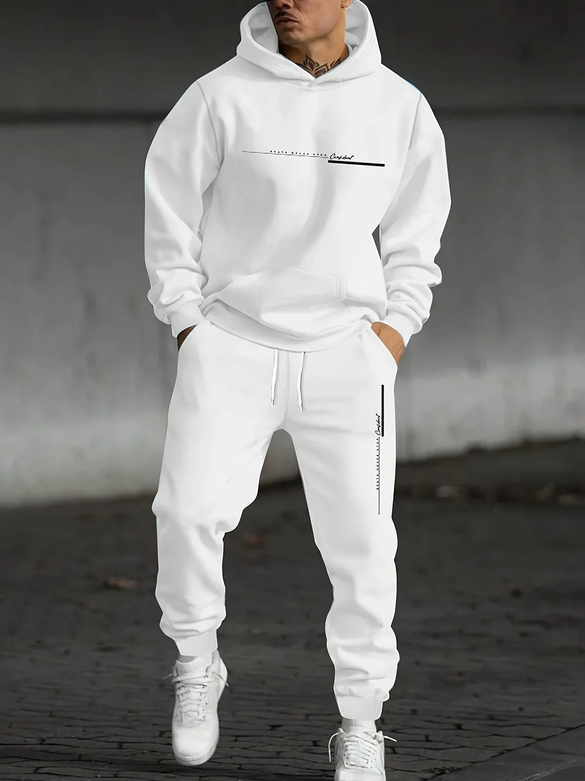 2026 Men's Fall Printed Hoodie and Jogger Set - Perfect for School Start Season men clothes tracksuit mens clothes funny suit
