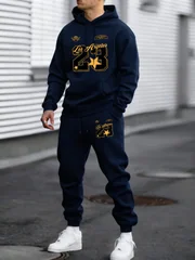 California Los Angeles Number 23 Print Autumn Winter Man Hoody Long Pants Set Fleece Jogging Sweatpant Basic Casual Sweatshirts