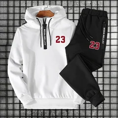 Men Women Set/Hoodie/Pants 2026 New Fashion Tracksuit Half-Zip Hoodie & Sweatpants Autumn Winter Daily Casual Sports Jogger Suit