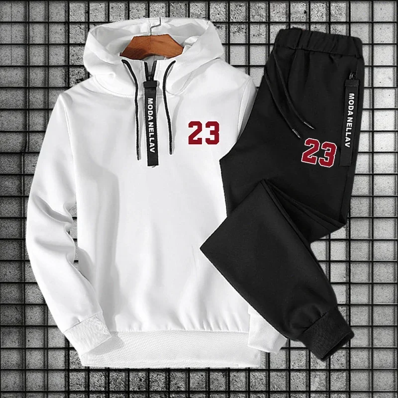 Men Women Set/Hoodie/Pants 2026 New Fashion Tracksuit Half-Zip Hoodie & Sweatpants Autumn Winter Daily Casual Sports Jogger Suit