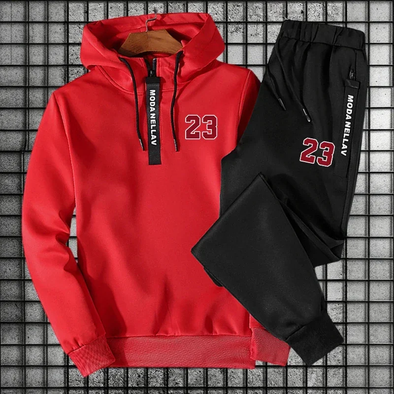 Men Women Set/Hoodie/Pants 2026 New Fashion Tracksuit Half-Zip Hoodie & Sweatpants Autumn Winter Daily Casual Sports Jogger Suit