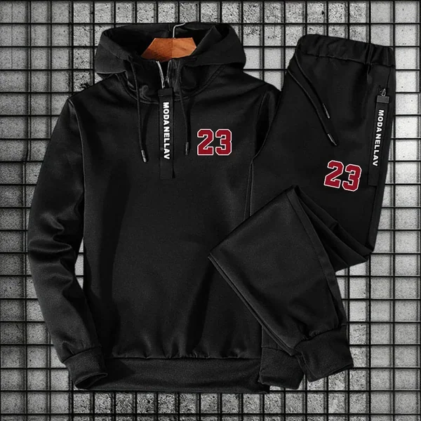 Men Women Set/Hoodie/Pants 2026 New Fashion Tracksuit Half-Zip Hoodie & Sweatpants Autumn Winter Daily Casual Sports Jogger Suit