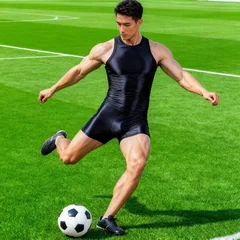 Men Silky Glossy Shiny Tracksuits Casual Sports Running Thin Smooth Activewear Sets Breathable Quick-drying Tank Top Shorts Sets