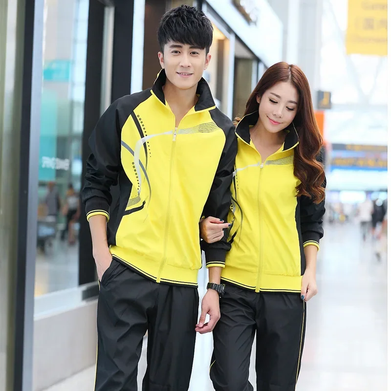 Menswear Men's Sportswear Outdoors Tracksuits Jackets + Pants 2Pcs Casual Exercise SportSuit -8558