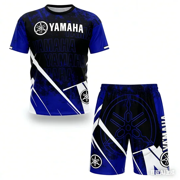 New Summer YAMAHA Men Women Motorcycle Riding T-shirt set Loose Breathable Quick Drying Off-Road Racing Suit Sports T-Shirt ﻿